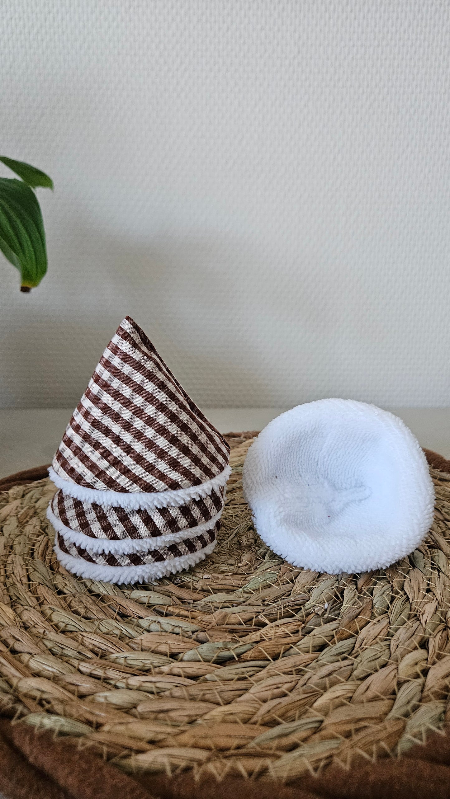 Lot de 4 tipis à pipi vichy marron