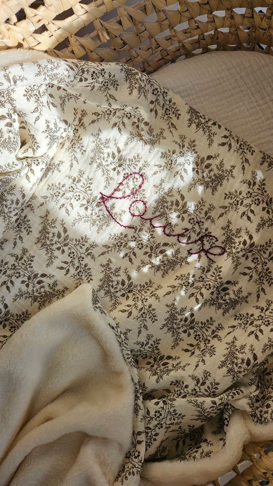 Couverture personnalisée brodées