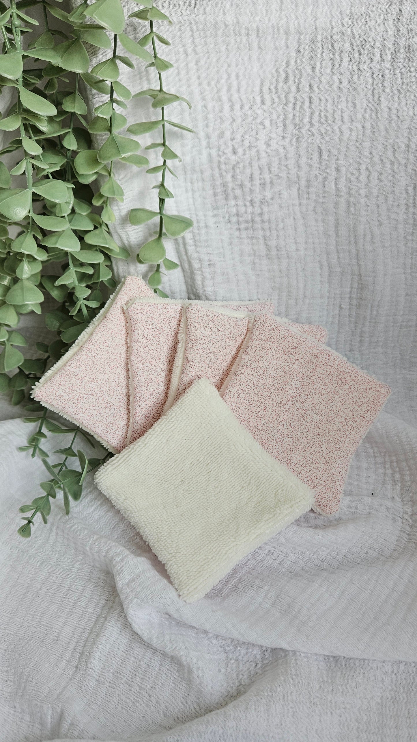 Lot de 5 cotons nettoyants Rose