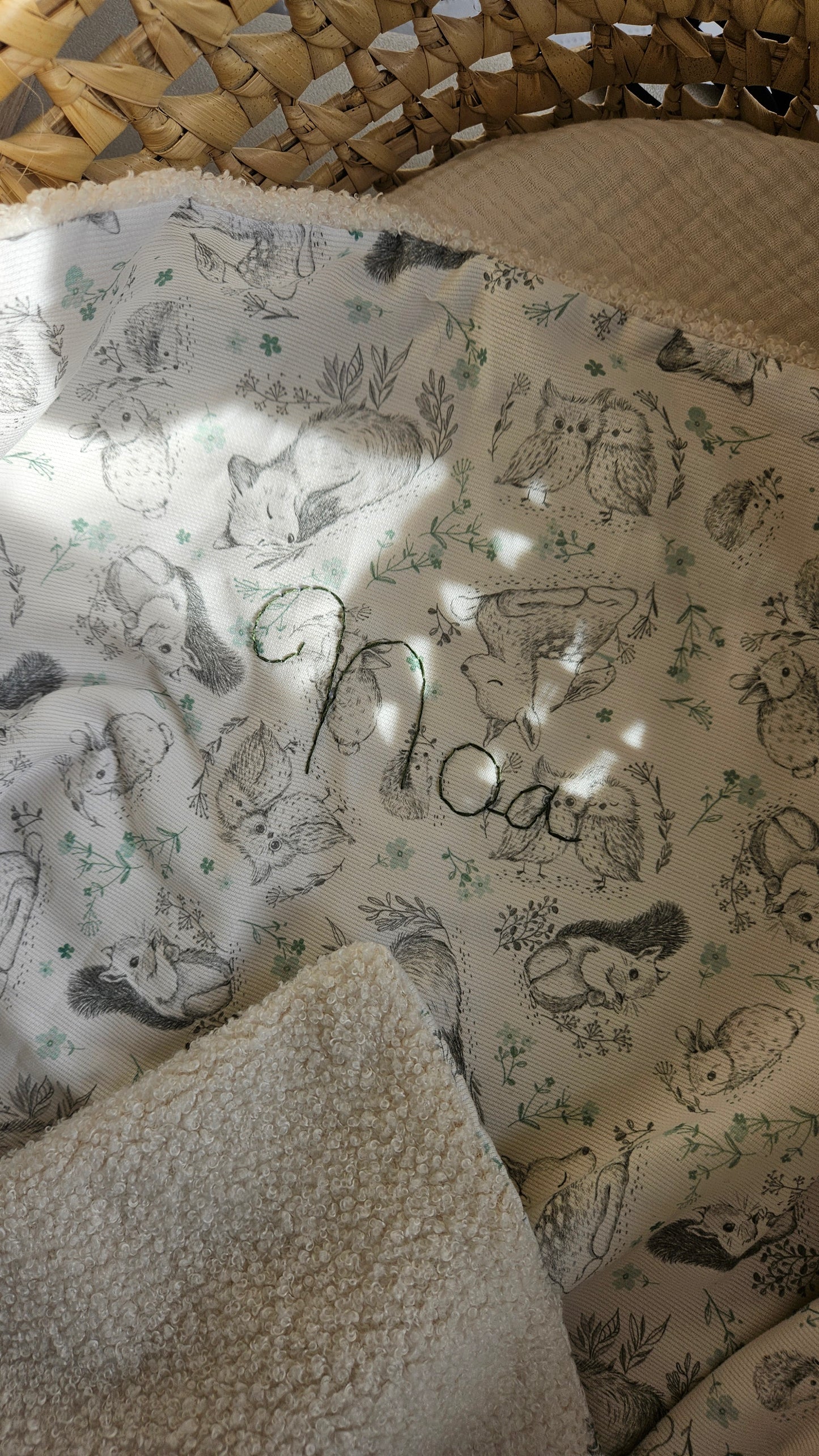 Coffret naissance nuit - Avec broderie